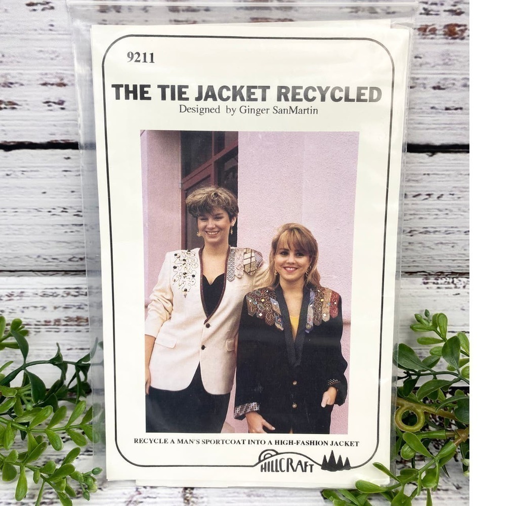 Vintage 1992 The Tie Jacket Recycled Craft Sewing Pattern